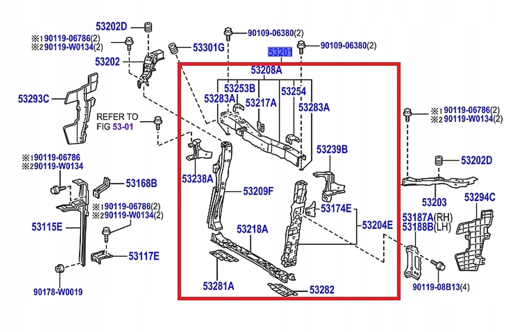 фото №1, Avensis t27 15-18 усилитель балка радиатор перед pas