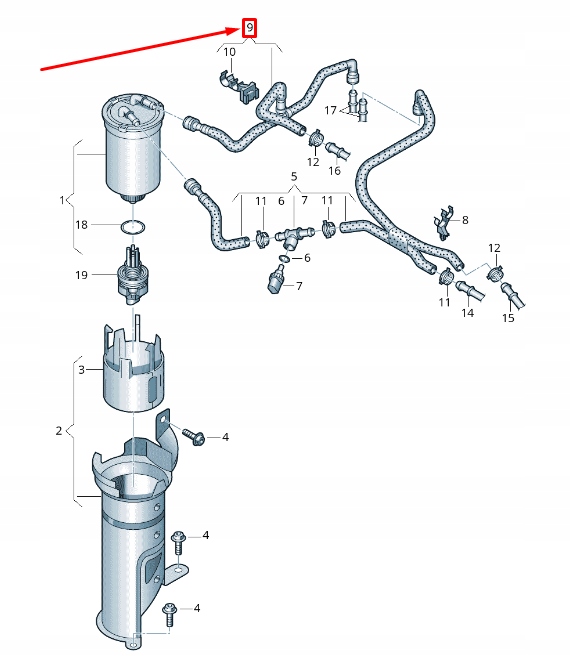 фото №1, Audi a1 mk1 fuel фильтр fuel line 6r0130295k