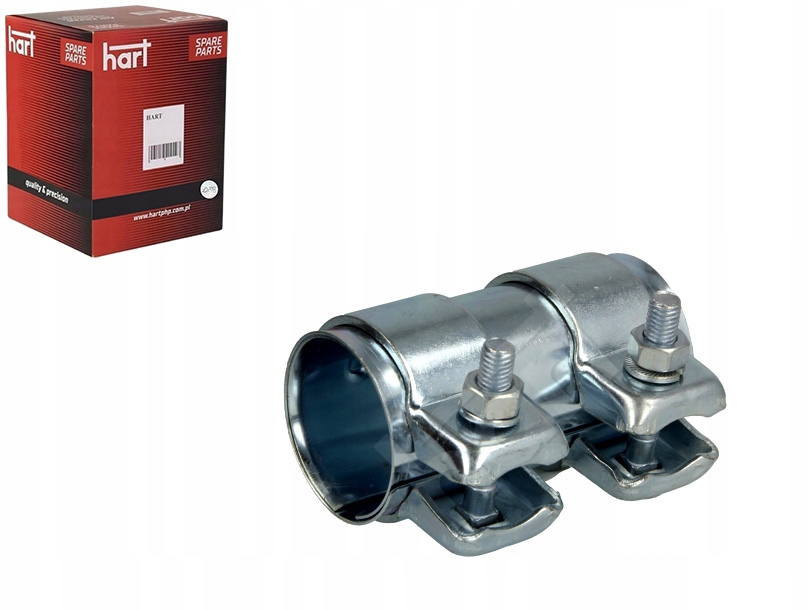 Купить Труба соединитель. выхлоп. + хомуты 40x44.5x90mm hart