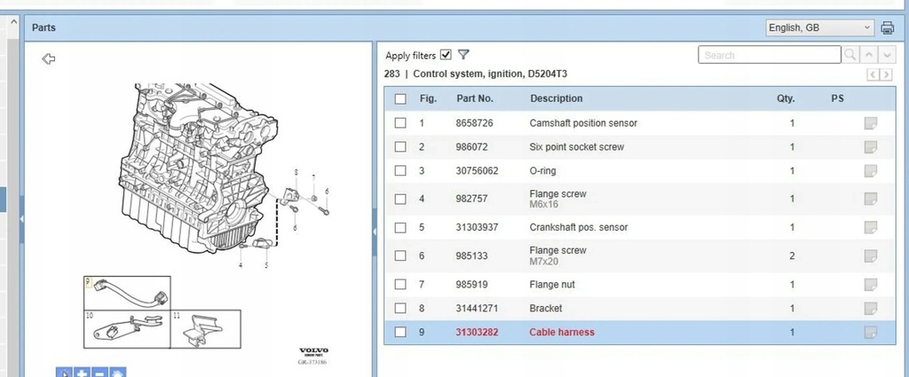 фото №7, Volvo s80 2012 датчики положение вала коленчатого