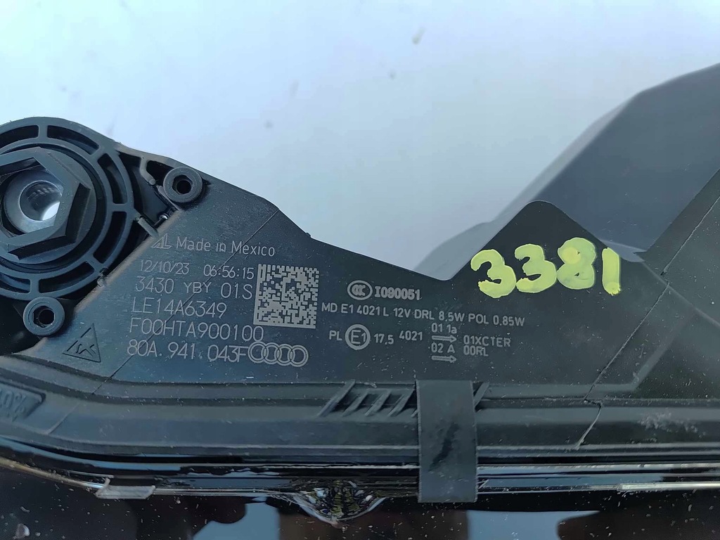 фото №16, Audi q5 ii 80a 16- лампа ліва przó передня bi ксенон nowa оригінальний номер 3381