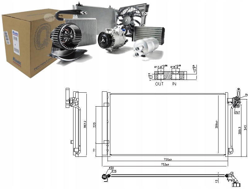 фото №11, Радиатор кондиционера nissens 941287