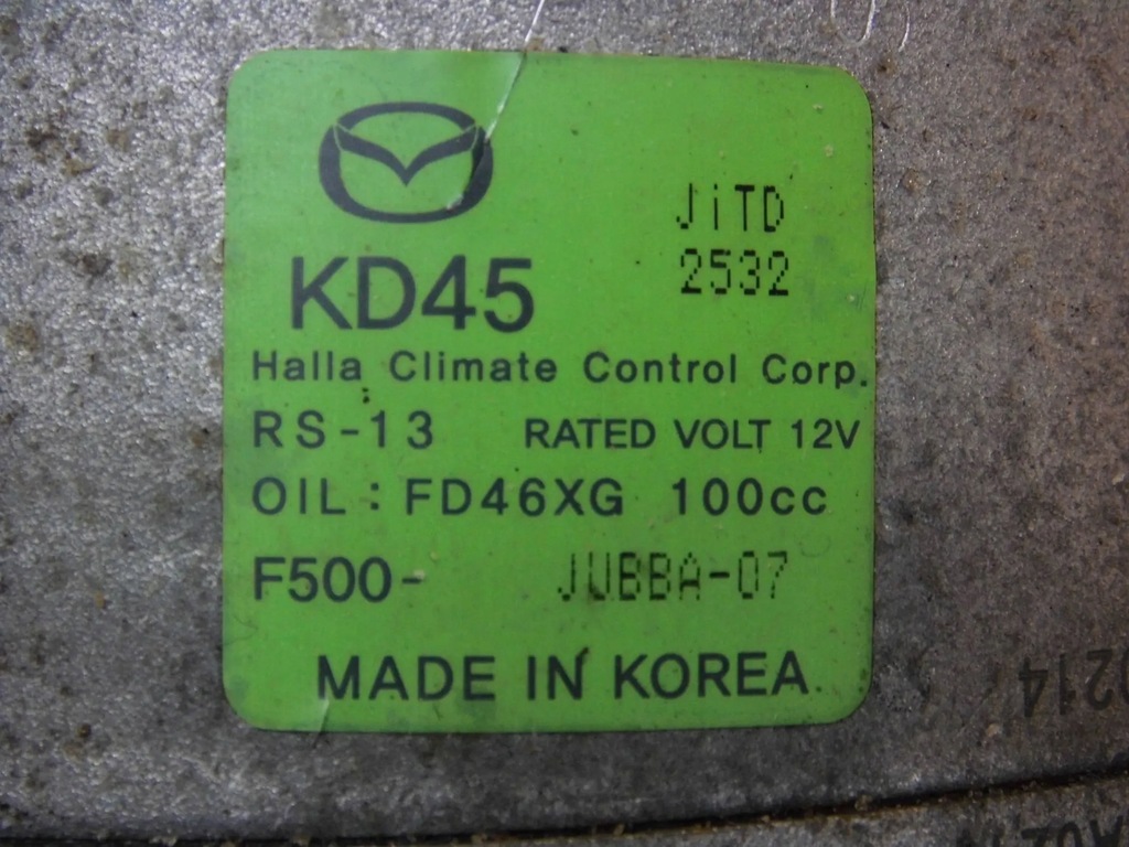 фото №6, Mazda cx-5 ii kf 2018+ 2.0b компрессор кондиционера f500-jubba-07