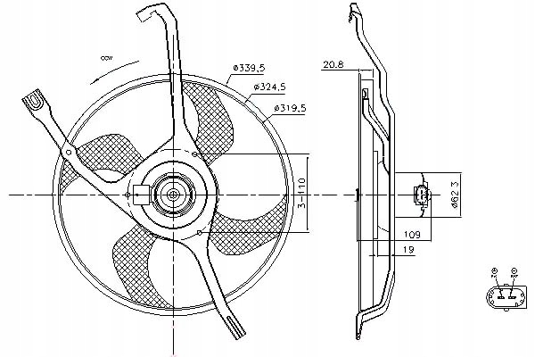 фото №1, Nissens вентилятор радиатора citroen c2 1.6 vts j
