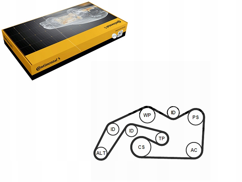 фото №1, Continental 6pk2490k1 набор ремень клиновой многоручейковый