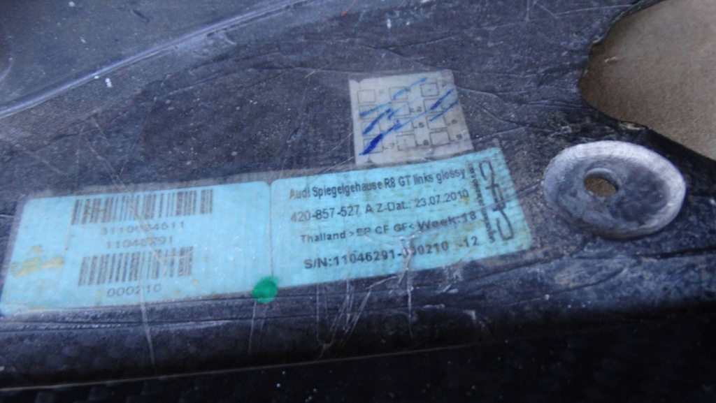 фото №8, Корпус зеркало левая 420857527a audi r8 карбон