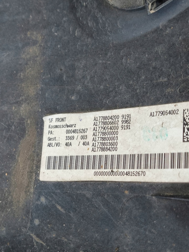 фото №7, Mercedes a klasa 177 w177 a177 бампер передний перед