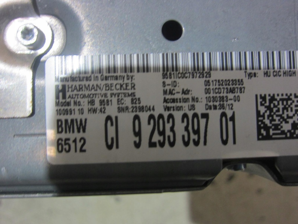 фото №10, Bmw f10 f06 f12 f13 f01 модуль зчитувач навігації cic 9293397 65129293397