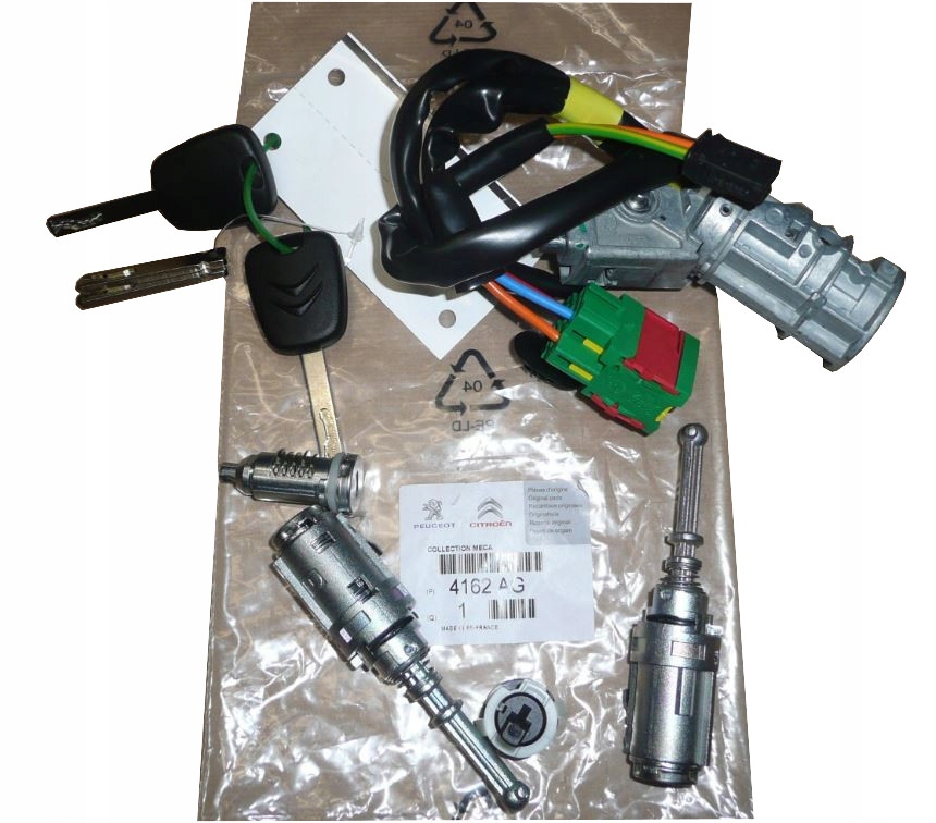 фото №1, Nowa замок запалювання + комплект замки citroen c3 4162ag