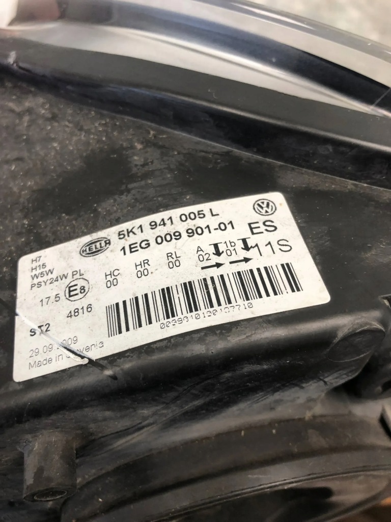 фото №6, Лампа лівий перед vw golf vi hb 5k1941005l