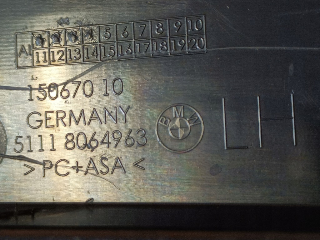 Bmw 5 g30 решётка бампера левая перед 51118064963 с Разборки