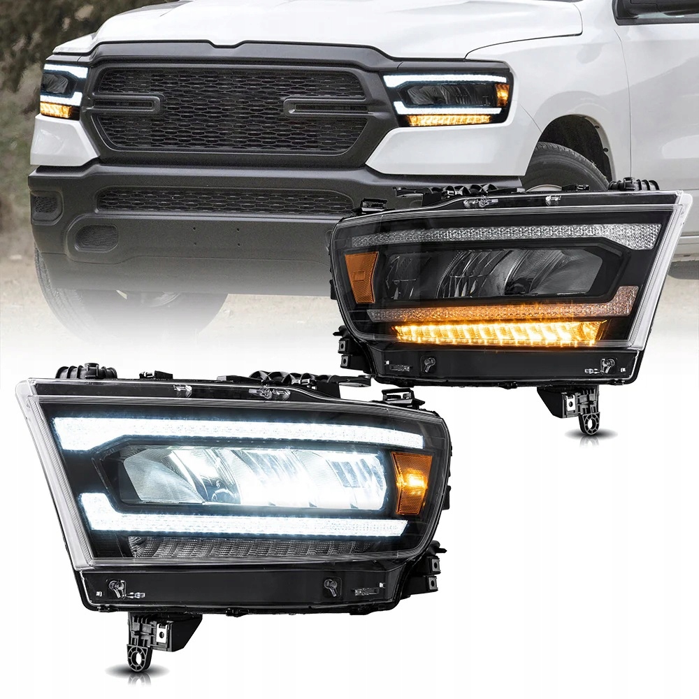 Купить Фары фонари l+r vland full led тюнинг янтарный dodge ram v 5 1500 2019-24