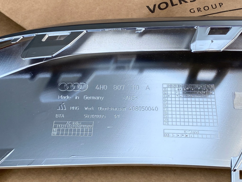 фото №5, Gd audi a8 s8 lift 4h0 спойлер перед передній 4h0807110a