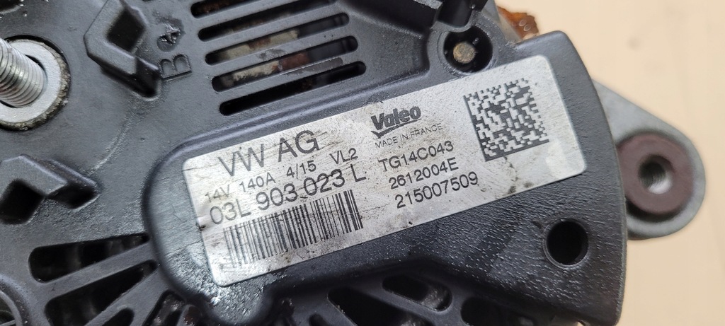 фото №6, A3 8v генератор 1.6 tdi 03l903023l vw audi skoda