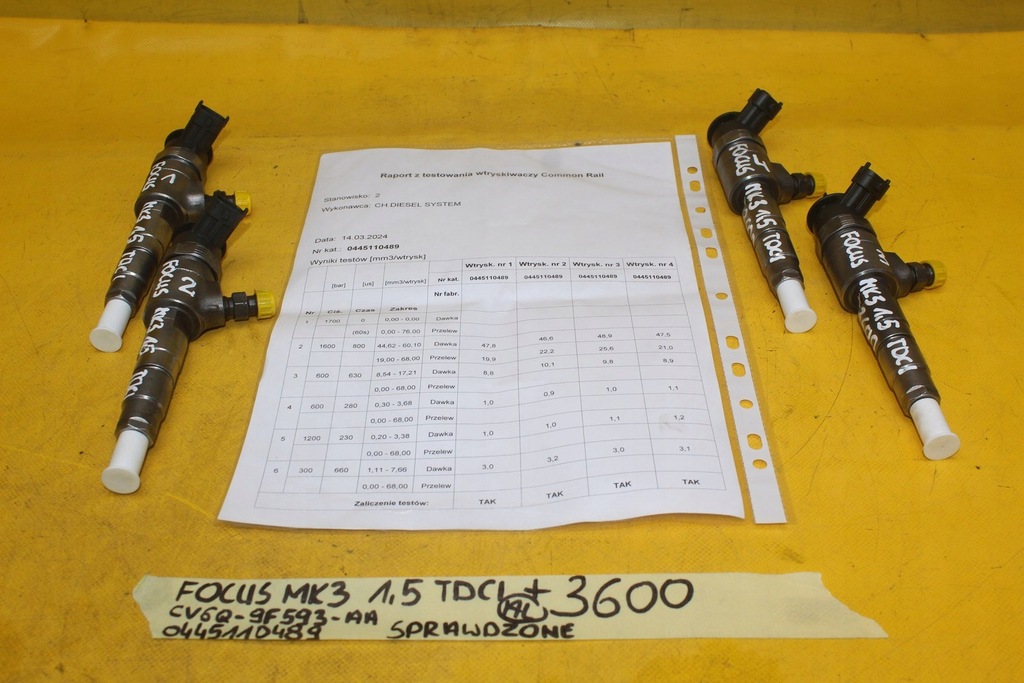 фото №9, Форсунка инжектор ford focus mk3 kuga 2 1.5 tdci cv6q-9f593-aa 0445110489