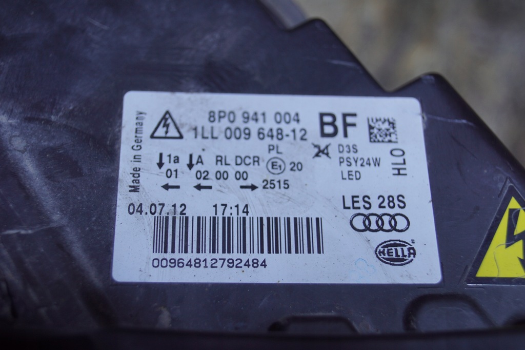 фото №11, Лампа правий перед audi a3 8p lift ксенон