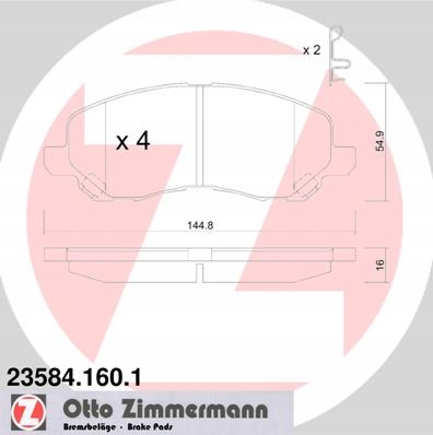 фото №3, Комплект zimmermann mitsubishi space runner 05.00-