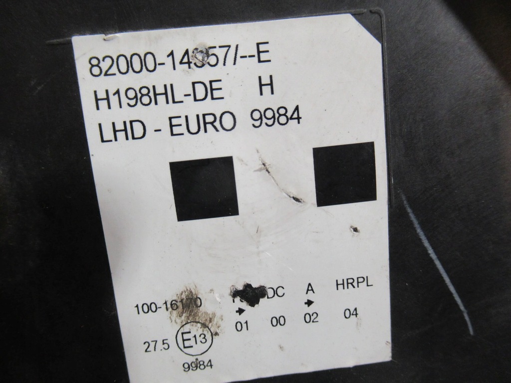 фото №7, Лампа ліва ксенон 8200014357 renault vel satis