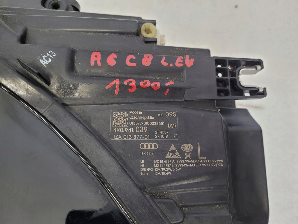 фото №13, Audi a6 c8 лампа левая перед full led eu 4k0941039