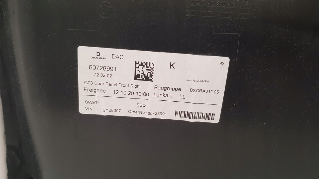 фото №8, Обшивка двері передній перед правий оббивка bmw x3 g01 g08 x4 g02 коричневий