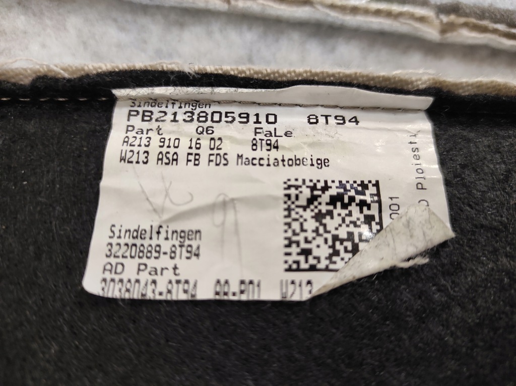 фото №13, Mercedes w213 обивка спинка сиденье. a2139101602