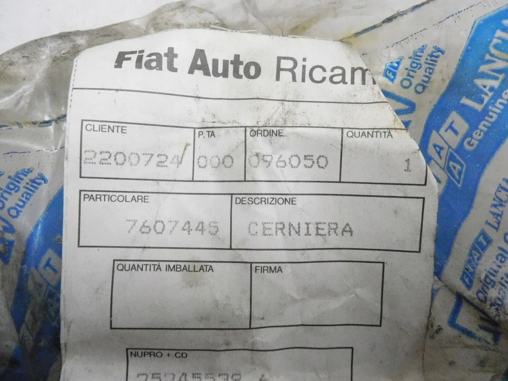 фото №6, Петля крышки двигателя правый fiat tipo 7607445