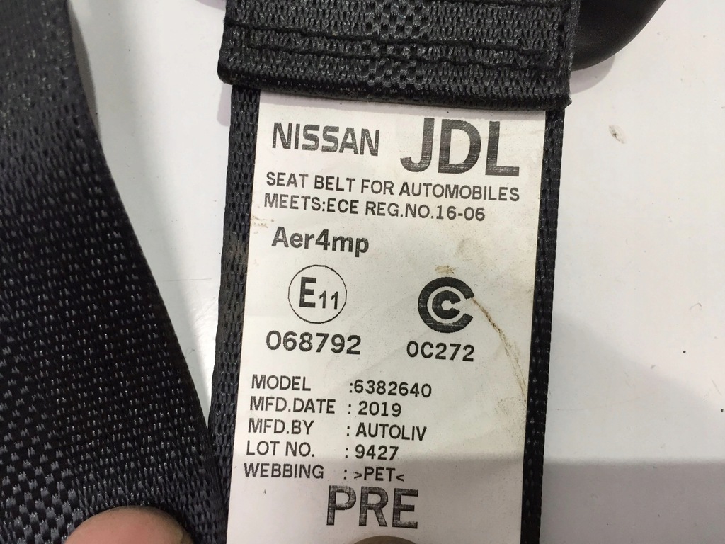 фото №3, Nissan leaf ii 2 pas безпеки лівий задня