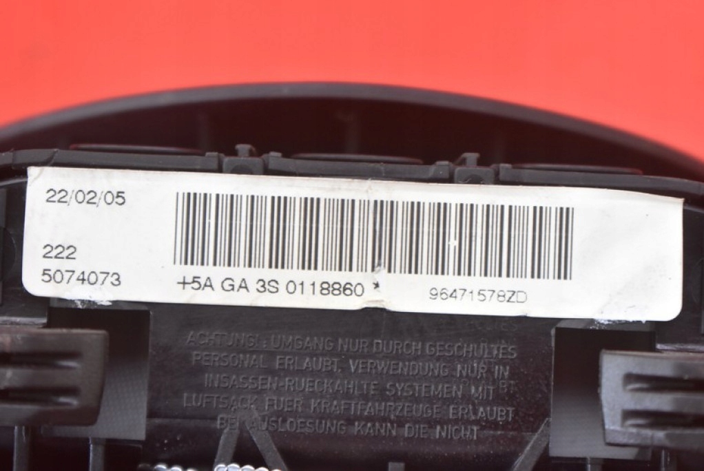 фото №9, Подушка безпеки подушка повітряна водія 96471578zd citoren c4 1 i 04-08