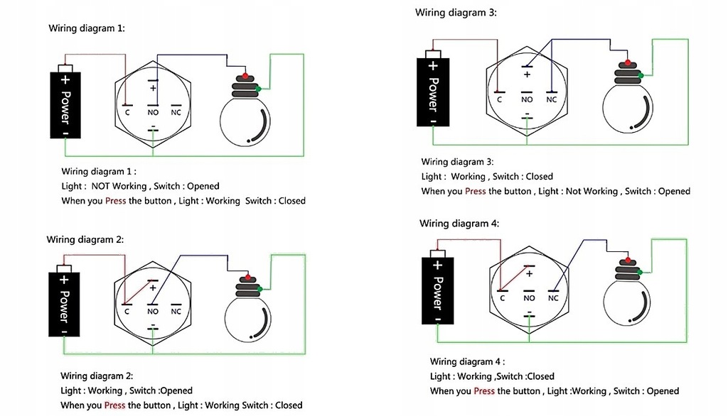 фото №10, Выключатель света предупредительных подсветка led 18mm хром защёлка 12v