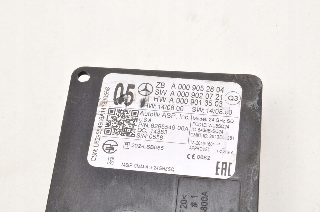 фото №3, Mercedes w176 w205 радар distronic a0009052804