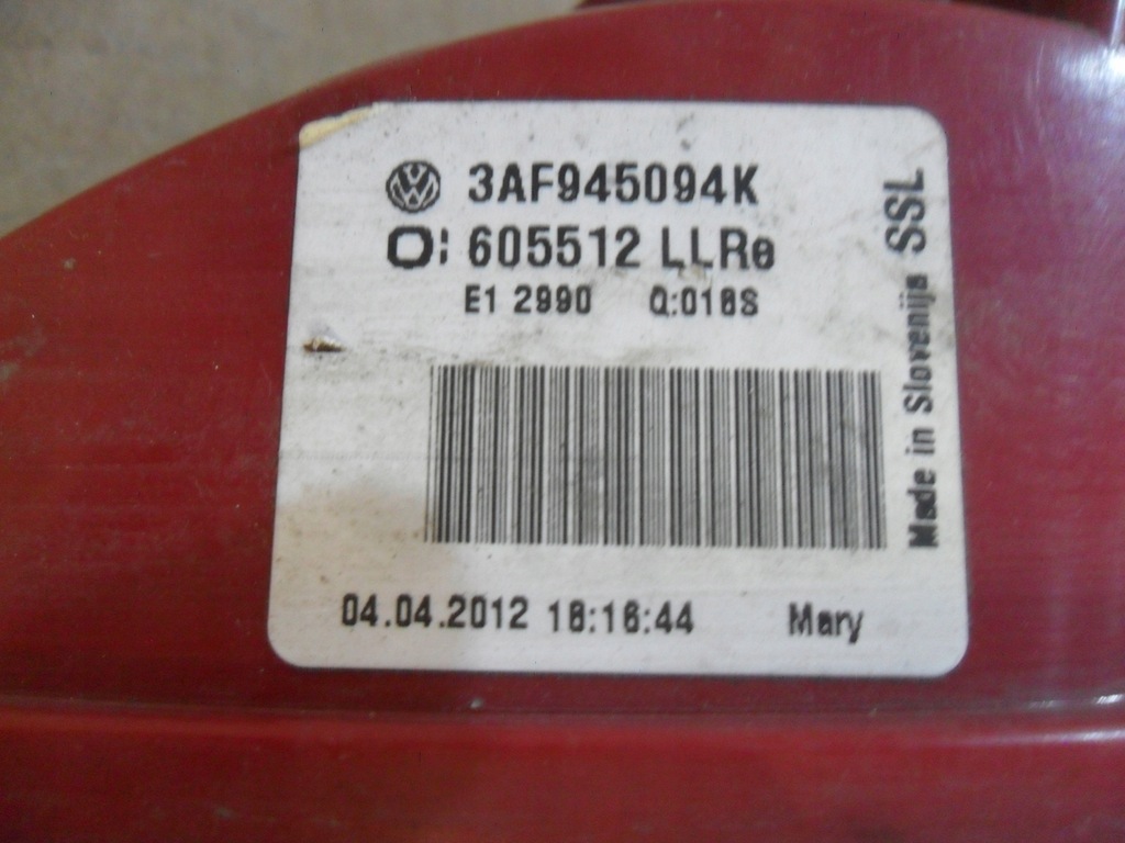 фото №9, Vw passat b7 kombi лампа правая 3af945094k