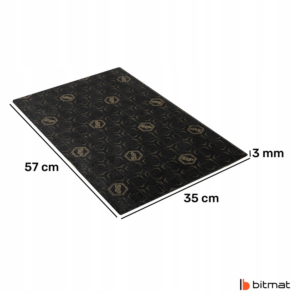 фото №14, Мат шумоизоляционная бутиловая bez алюминий 3 mm 57 x 35 cm na пол w aucie