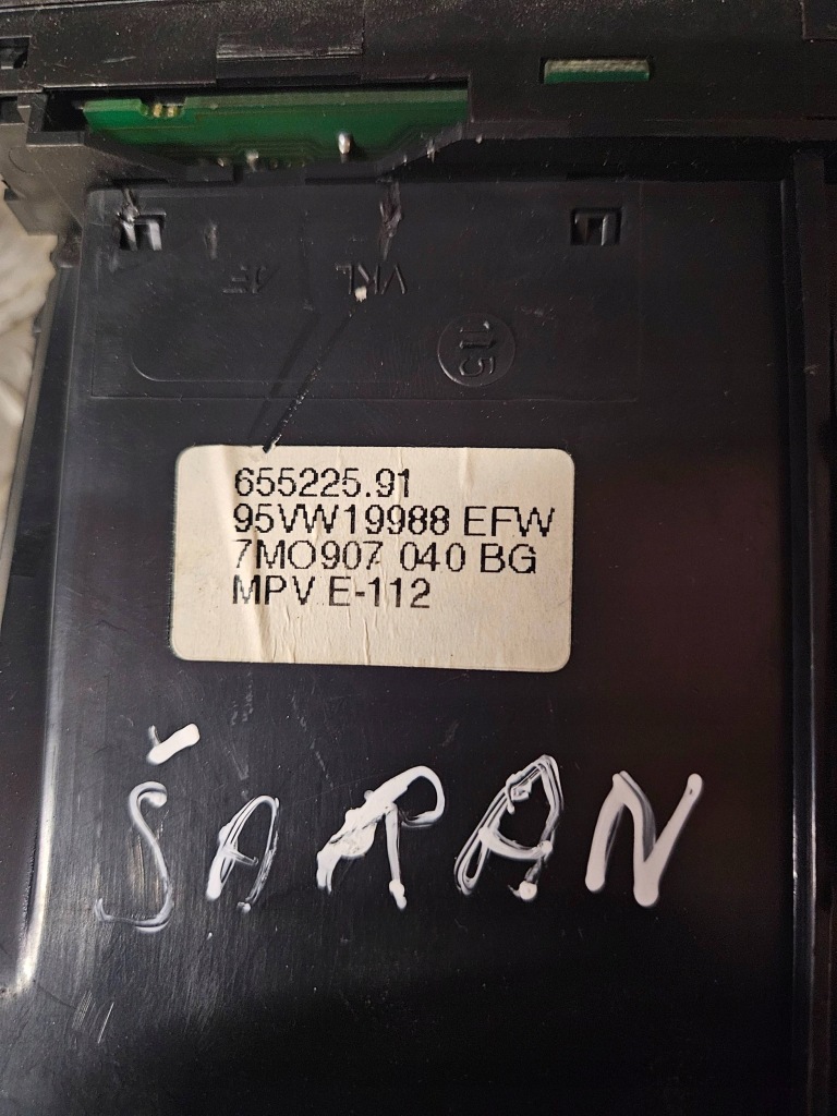 фото №6, Volkswagen sharan 2002 панель кондиціонера