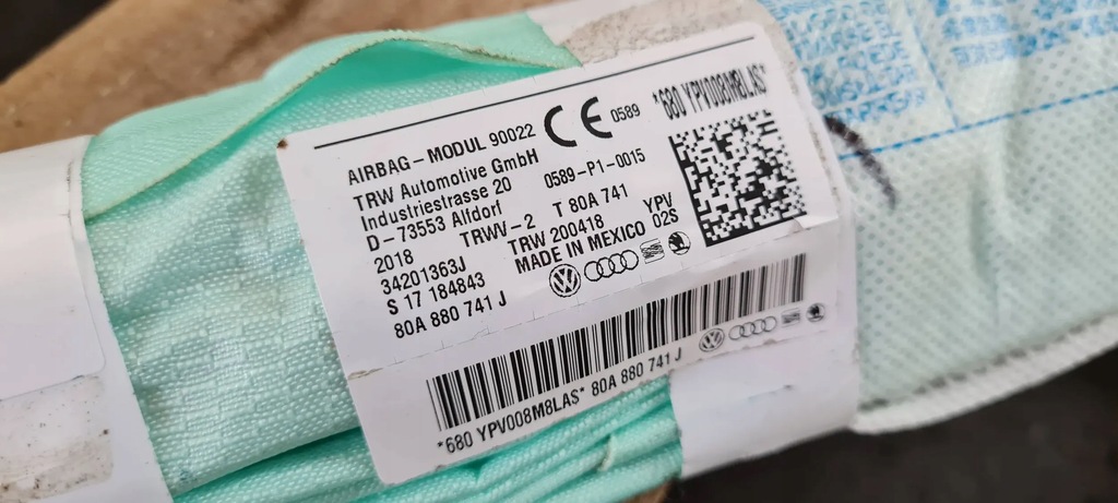 фото №10, Sq5 q5 80a шторка безопасности воздушная подушка безопасности левая 80a880741j