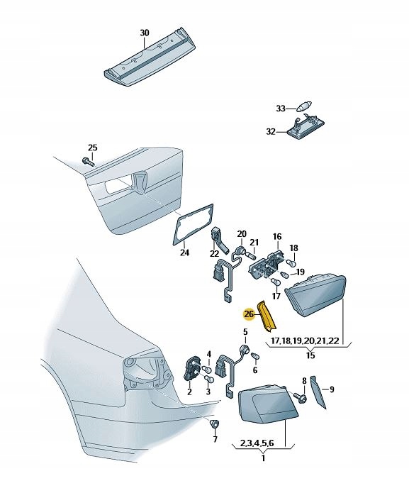 фото №1, Защита заднего свет лампы audi a6 c7 левая