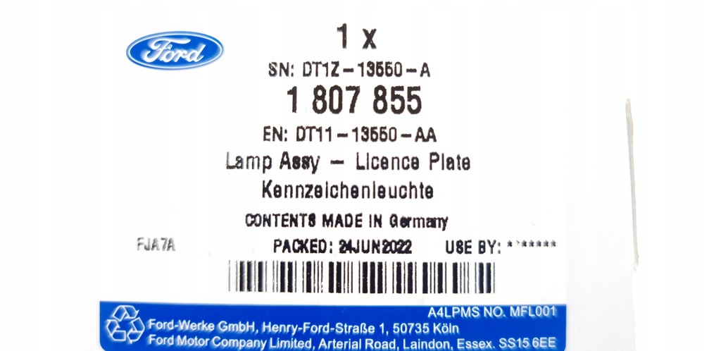 фото №15, Світло номерного знака rejestr ford tourneo connect