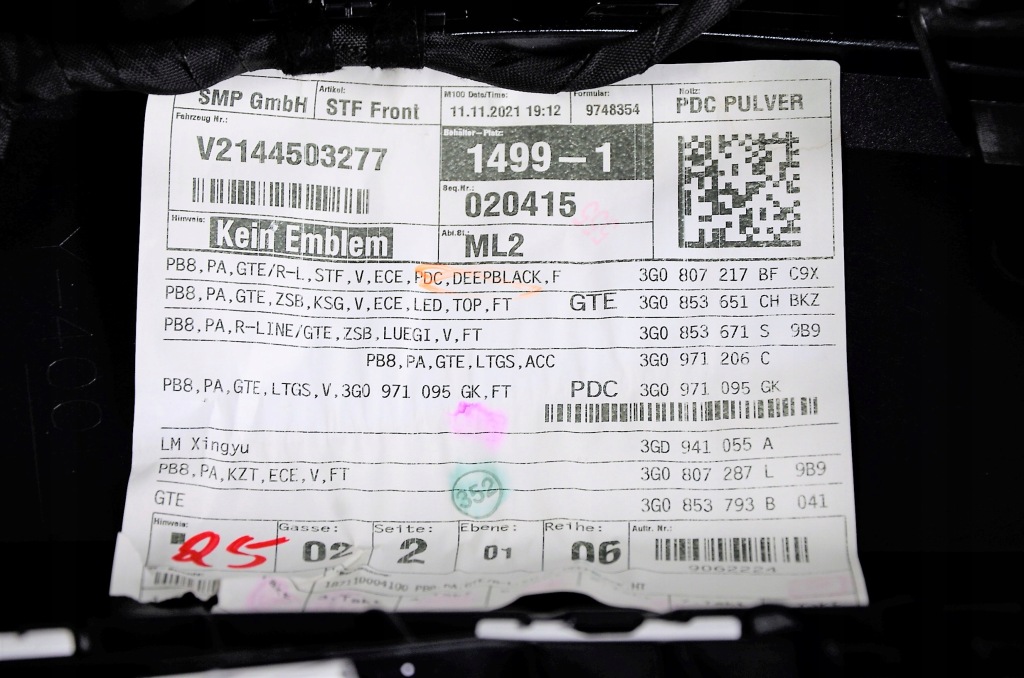 фото №8, Vw passat b8 fl gte бампер перед 4pdc чёрный lc9x