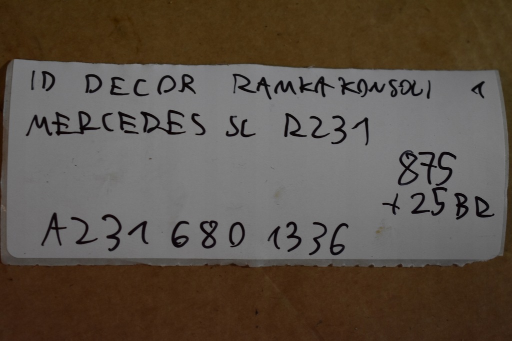 фото №4, Idealny декор рамка консолі mercedes sl r231 1