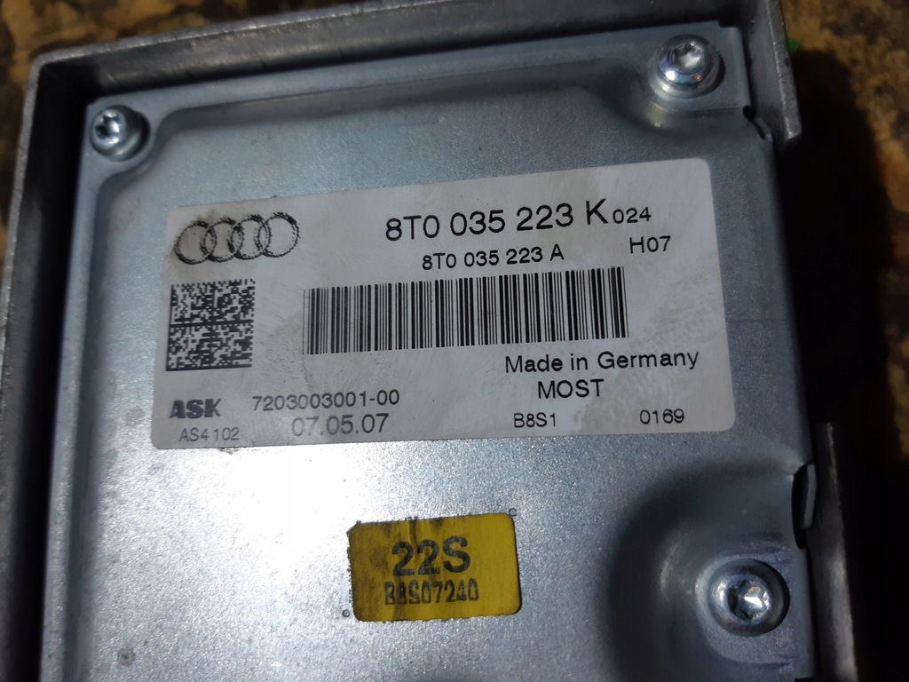 фото №7, Audi a5 8t a4 b8 усилитель радио динамиков 8t0035223k