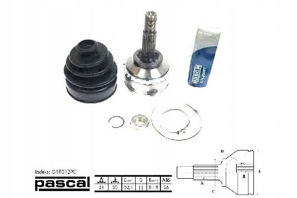 фото №1, Pascal шарнир приводной наружный 21z/30z/52 1mm