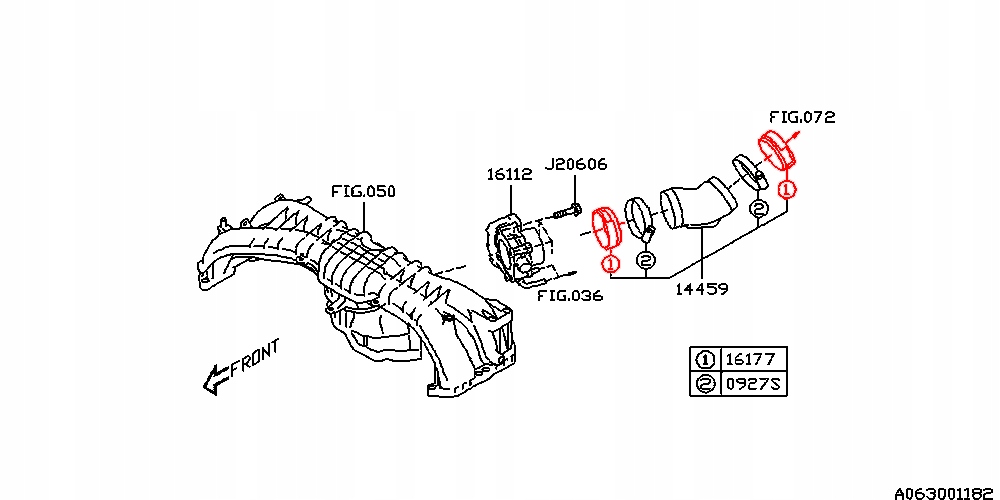 фото №3, Прокладка трубка труби інтеркулер subaru legacy outback forester wrx dit