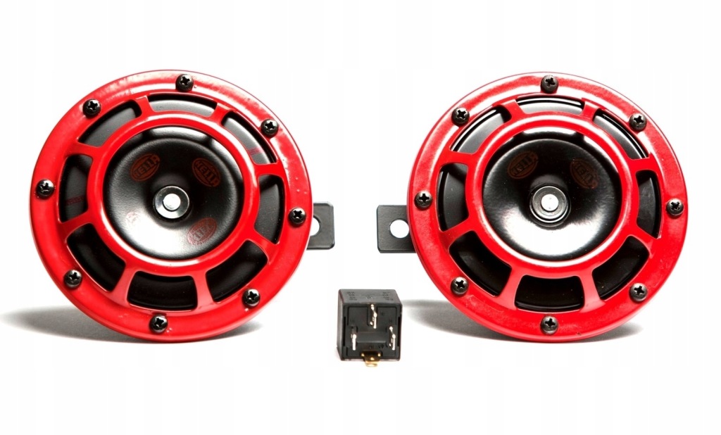 фото №1, Сигнал hella supertone horn 118db красные