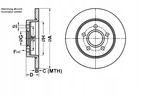 фото №3, 2 x ate диск тормозной. ford focus ii 04- задняя