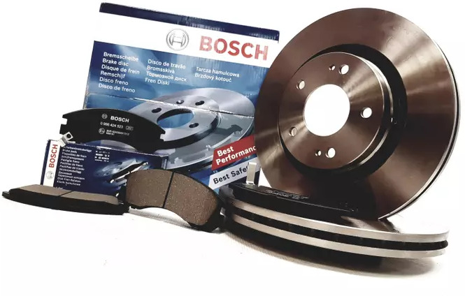 фото №1, Bosch тормозные диски+ тормозные колодки перед mitsubishi outlander i