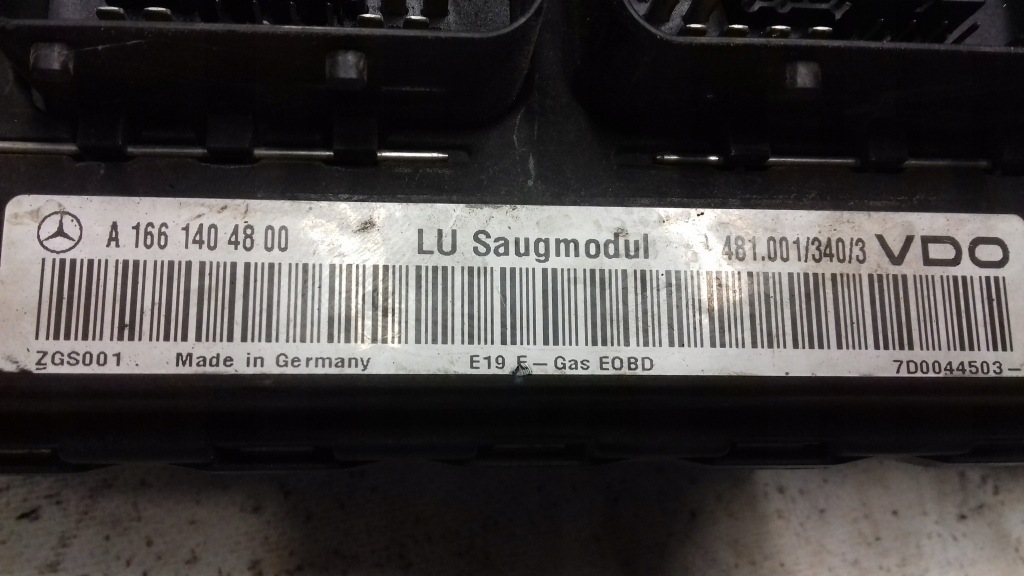 Бортовой компьютер блок управления двигателя a1661500279 mercedes a klasa w168 1.9 b 97- с Разборки
