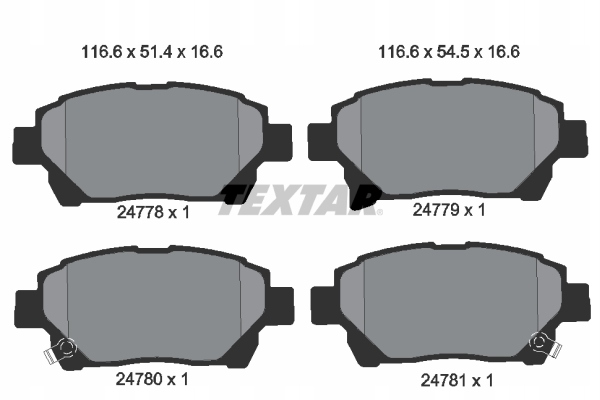 фото №1, Textar 2477801 тормозные колодки тормозные