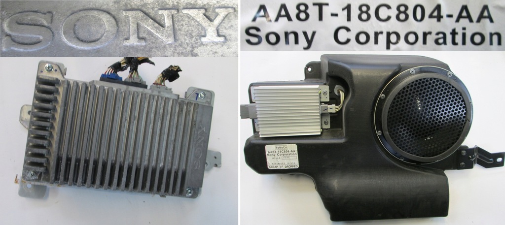 фото №1, Ford flex 08- усилитель sony сабвуфер динамик