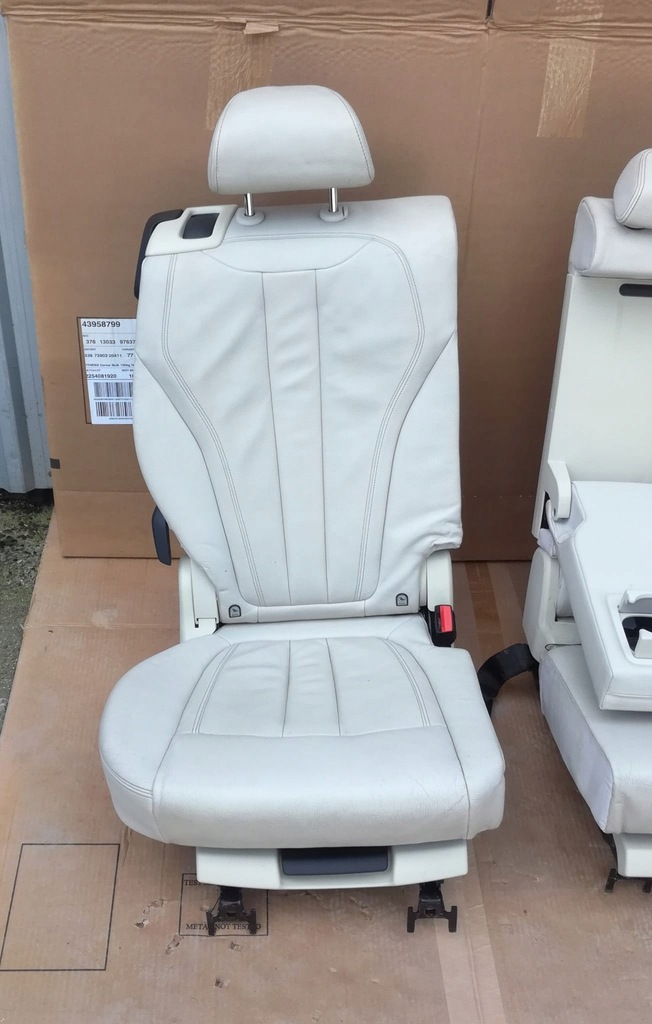 фото №8, Bmw x5 f15 сидіння заднє сидіння обшивки перед задня комплект 7 осіб isofix світлий krem