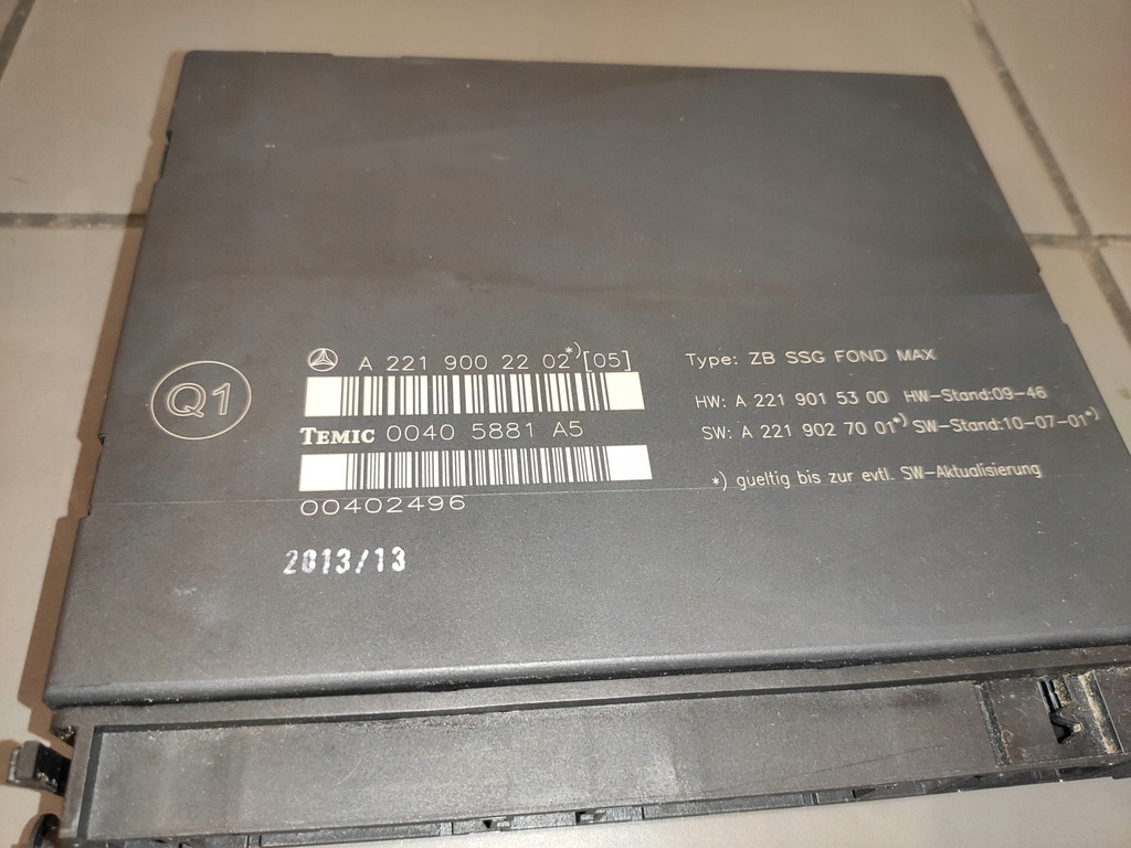 фото №9, Mercedes s-klasa w221 модуль блок управления сиденье a2219002202 оригинал