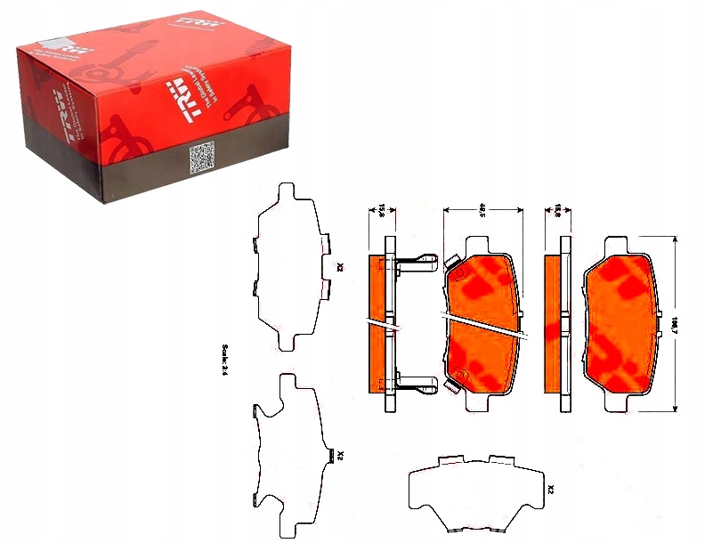 фото №1, Trw комплект гальмівних колодок гальмівних trw, gdb3512